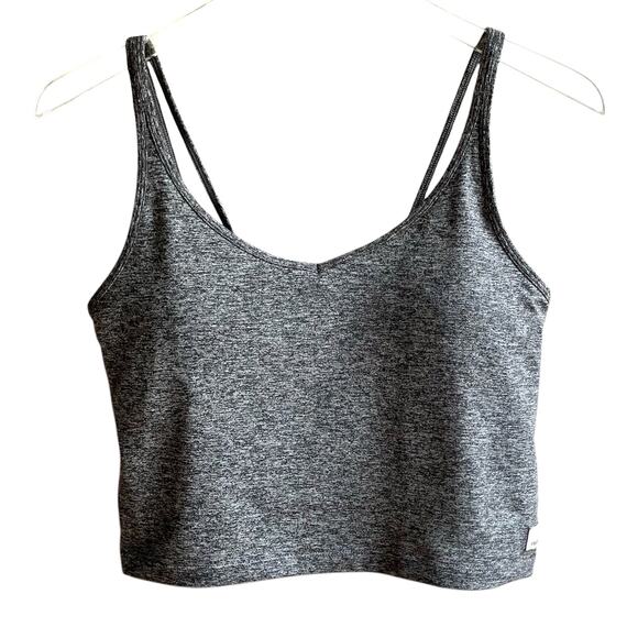 Vuori Tank Size L Gray Grey Bra Crop Top Athleisure Gym Pilates Yoga Comfy Fall - Picture 1 of 16